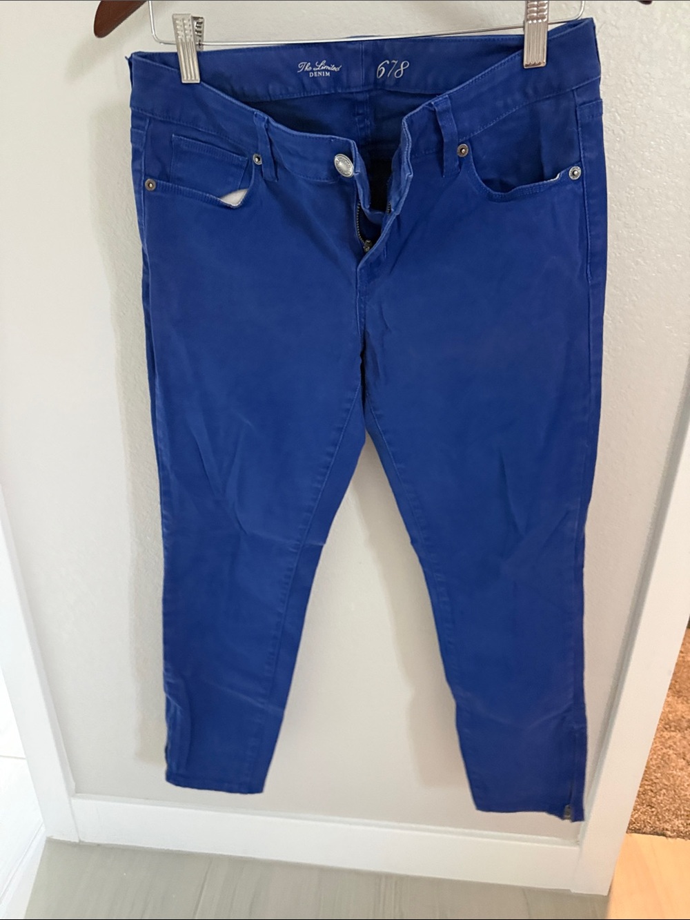 The Limited Royal Blue Ankle Skinny Jeans